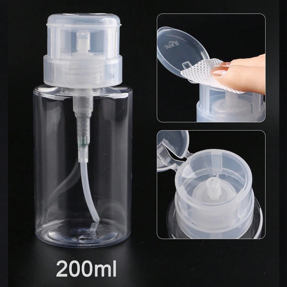 100 ml Nail Storage Refillable Bottles Empty Liquid Press Pump Dispenser Nail Art Polish Remover Cleaner Makeup Manicure Tools