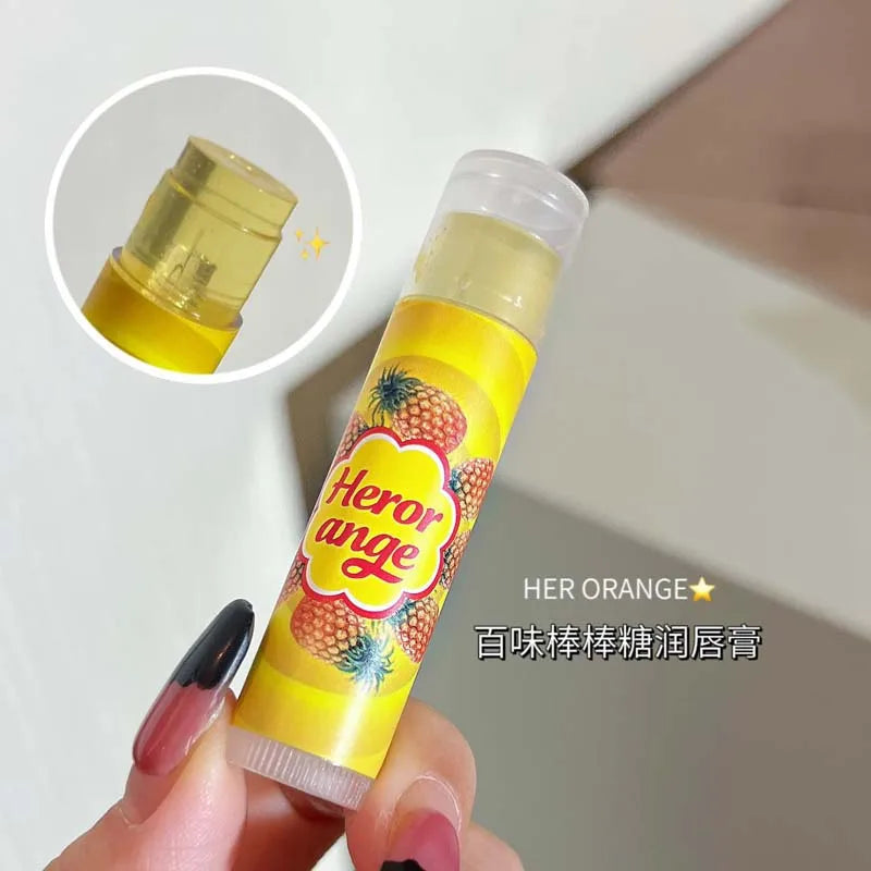 HERORANGE  Baiwei Lollipop Lipstick Cools, Lubricates, Moisturizes, Removes Dead Skin and Reduces Lip Lines