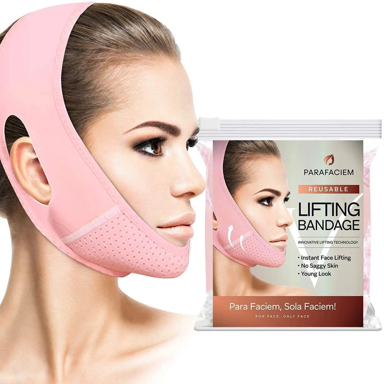 Reusable V Line Mask Facial Slimming Strap Double Chin Reducer Chin Up Mask Face Lifting Belt V Shaped Slimming Face Mask