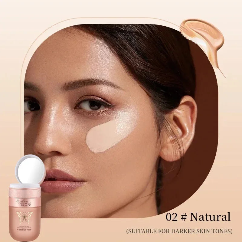 Air Cushion BB Cream Butterfly Powder Puff Moisturizing Foundation Concealer Whitening Oil-control Waterproof Makeup Cosmetics