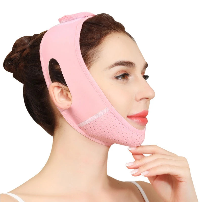 Reusable V Line Mask Facial Slimming Strap Double Chin Reducer Chin Up Mask Face Lifting Belt V Shaped Slimming Face Mask