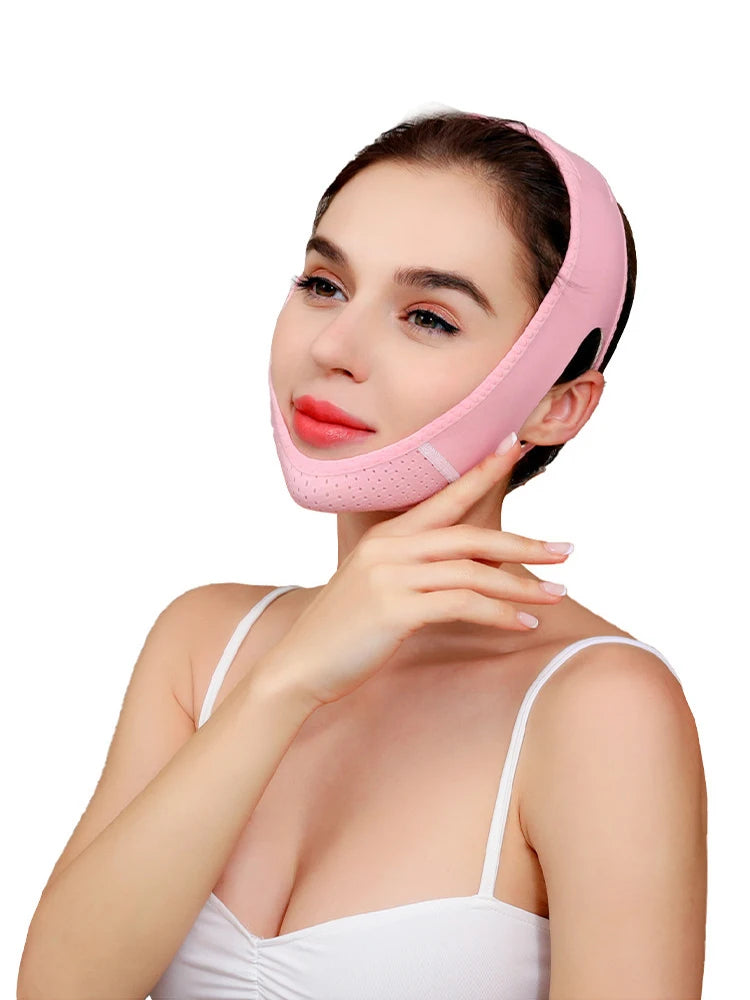 Reusable V Line Mask Facial Slimming Strap Double Chin Reducer Chin Up Mask Face Lifting Belt V Shaped Slimming Face Mask