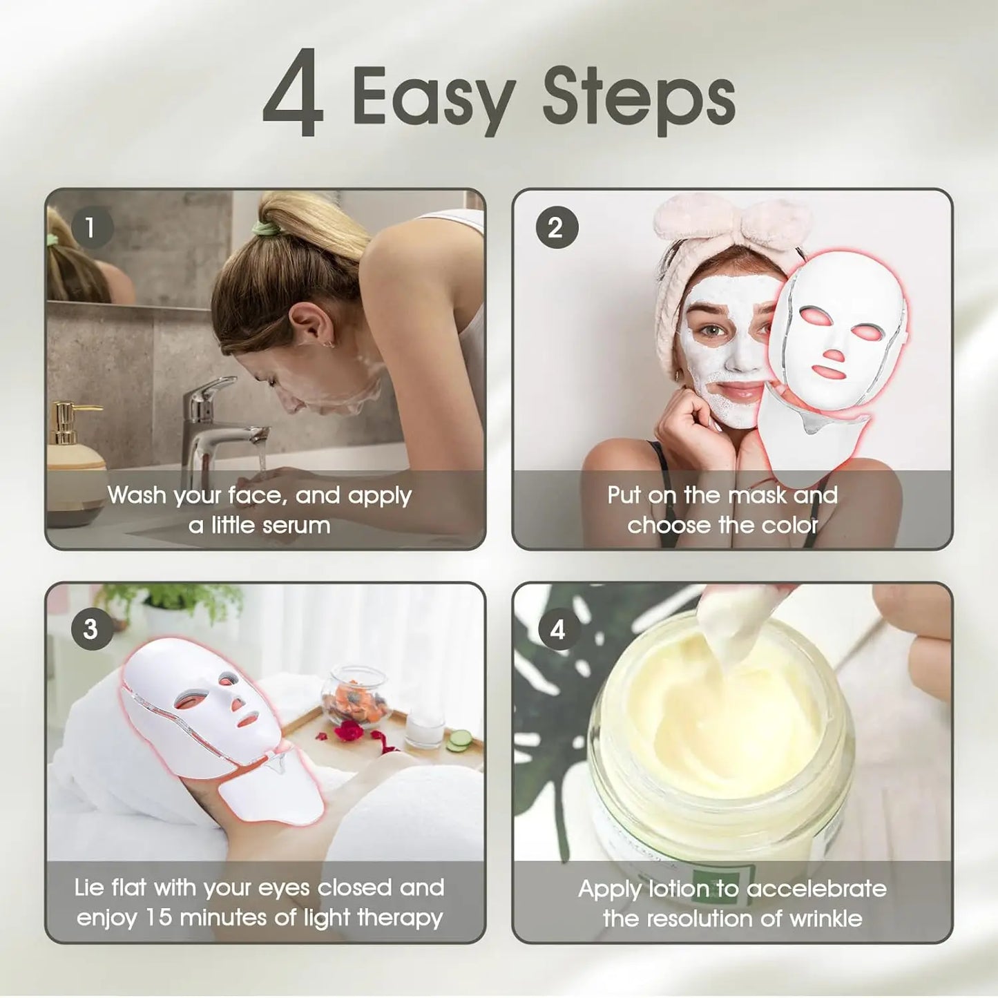 Red Light Therapy Skin Care Led Mask Home Use Beauty Devices 7 Colours LED Light Therapy Face Beauty Facial Devices