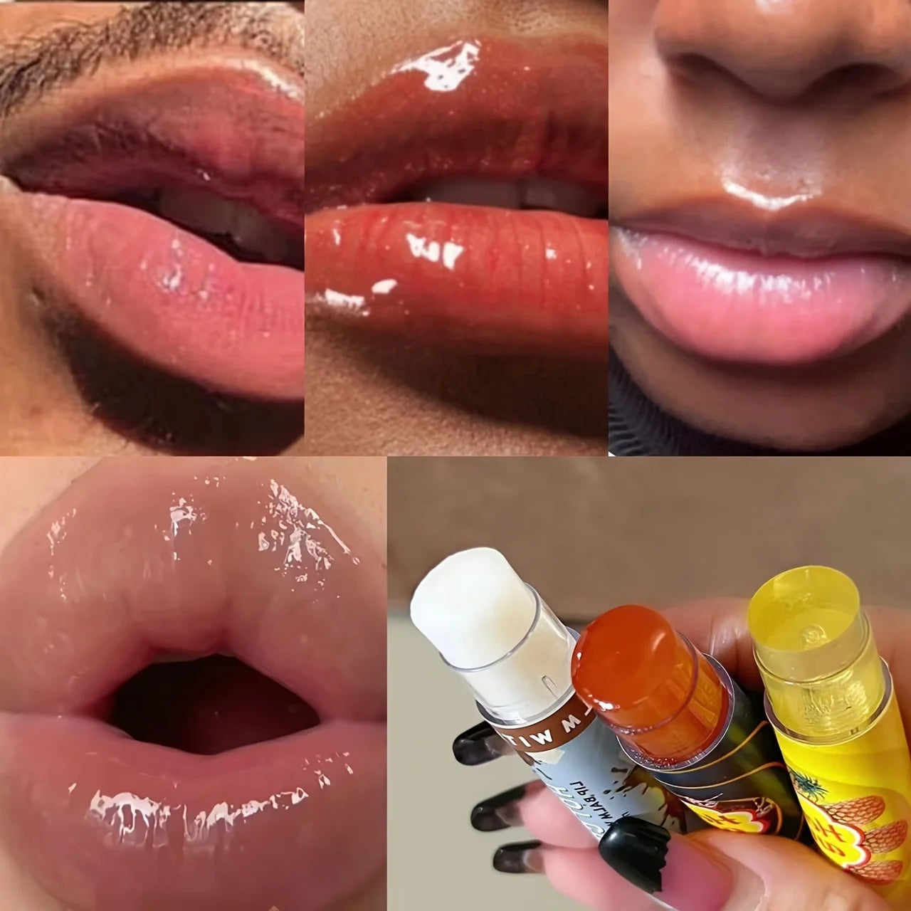 HERORANGE  Baiwei Lollipop Lipstick Cools, Lubricates, Moisturizes, Removes Dead Skin and Reduces Lip Lines