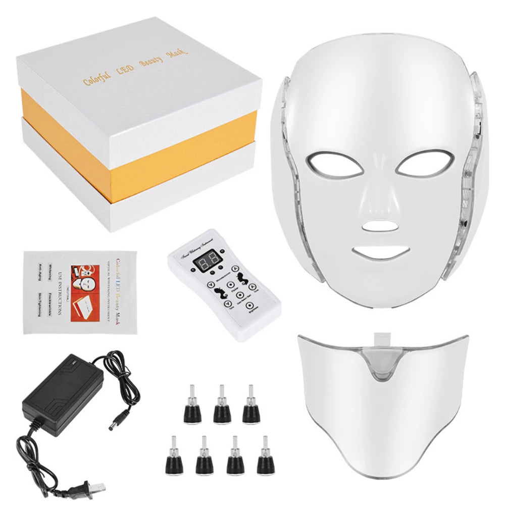 Red Light Therapy Skin Care Led Mask Home Use Beauty Devices 7 Colours LED Light Therapy Face Beauty Facial Devices