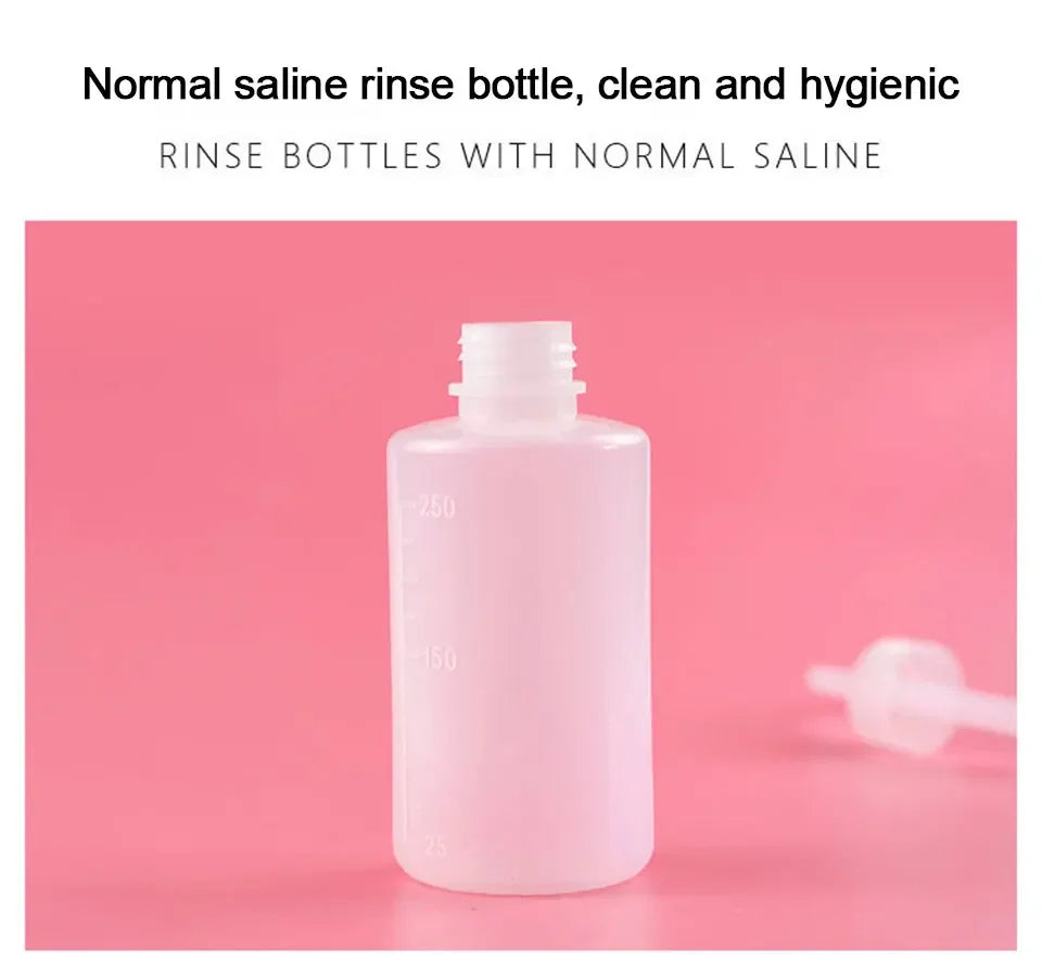 250/500ml Eyelash Cleaning Washing Bottle Curved Spout Cleaner Waterproof Eyebrow Remover Bottle Eyelash Extension Makeup Tool