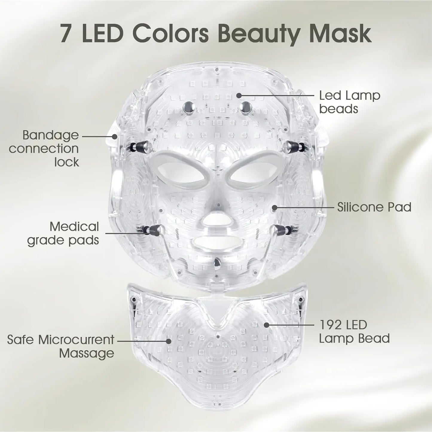 Red Light Therapy Skin Care Led Mask Home Use Beauty Devices 7 Colours LED Light Therapy Face Beauty Facial Devices