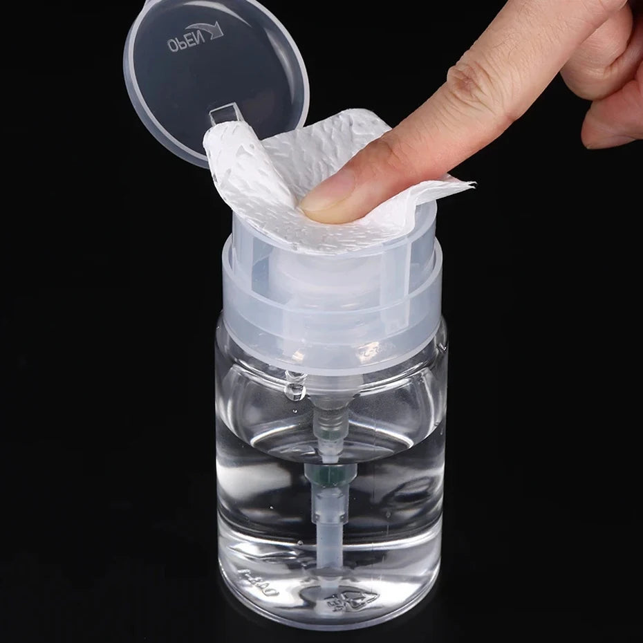 100 ml Nail Storage Refillable Bottles Empty Liquid Press Pump Dispenser Nail Art Polish Remover Cleaner Makeup Manicure Tools