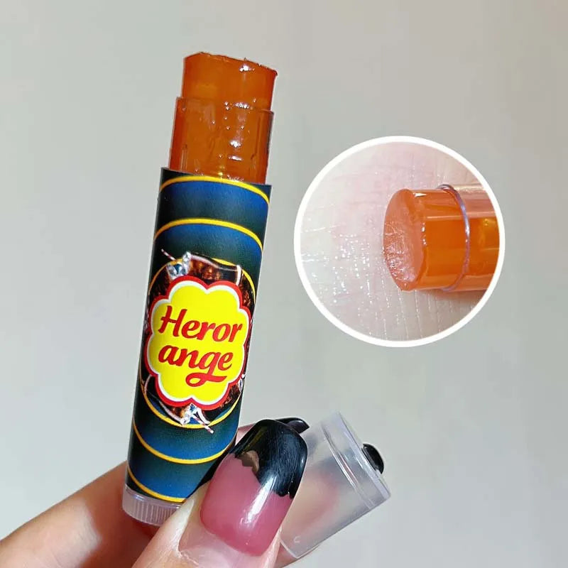 HERORANGE  Baiwei Lollipop Lipstick Cools, Lubricates, Moisturizes, Removes Dead Skin and Reduces Lip Lines