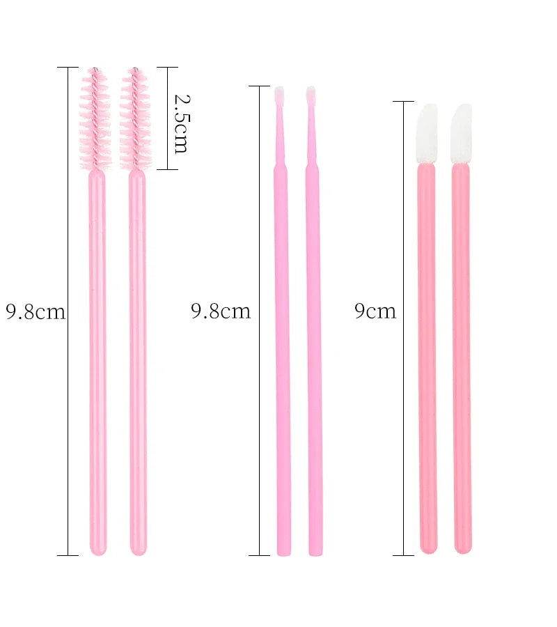 200pcs Eyelash Extension Special Eyelash Removal Brush Micro Brush Eyelash Brush Lipline Cotton Brush for Eyelash Extension Tool