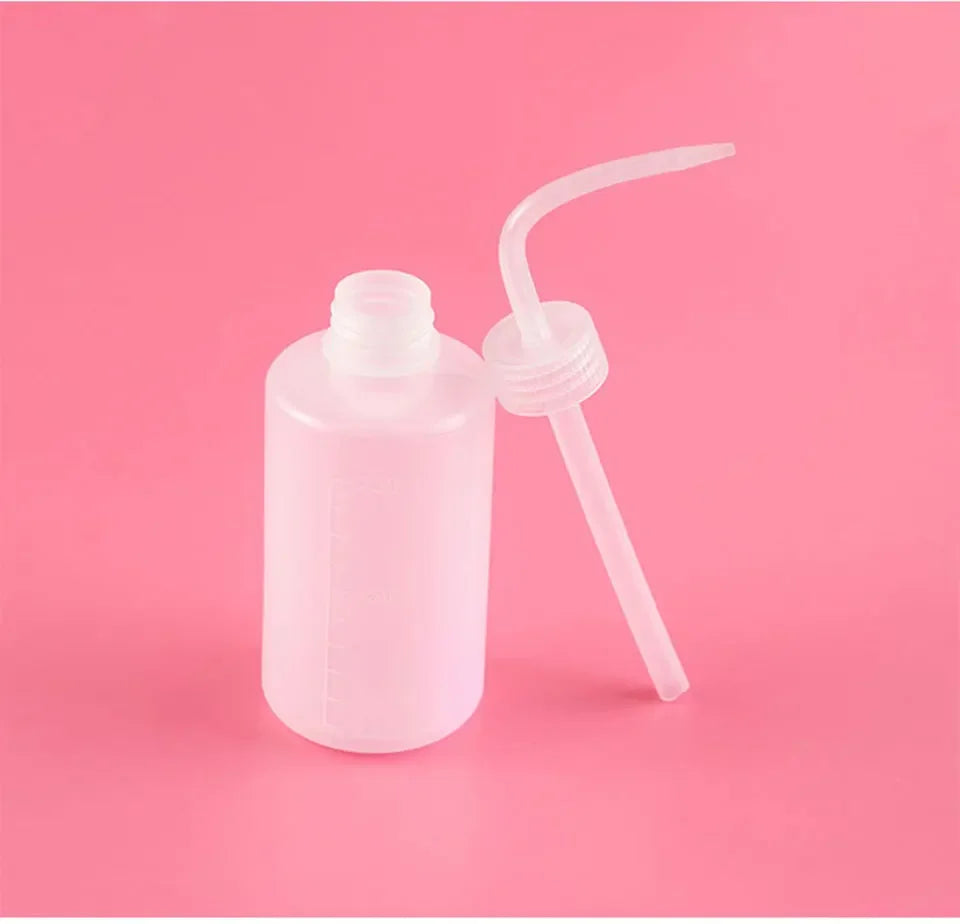 250/500ml Eyelash Cleaning Washing Bottle Curved Spout Cleaner Waterproof Eyebrow Remover Bottle Eyelash Extension Makeup Tool