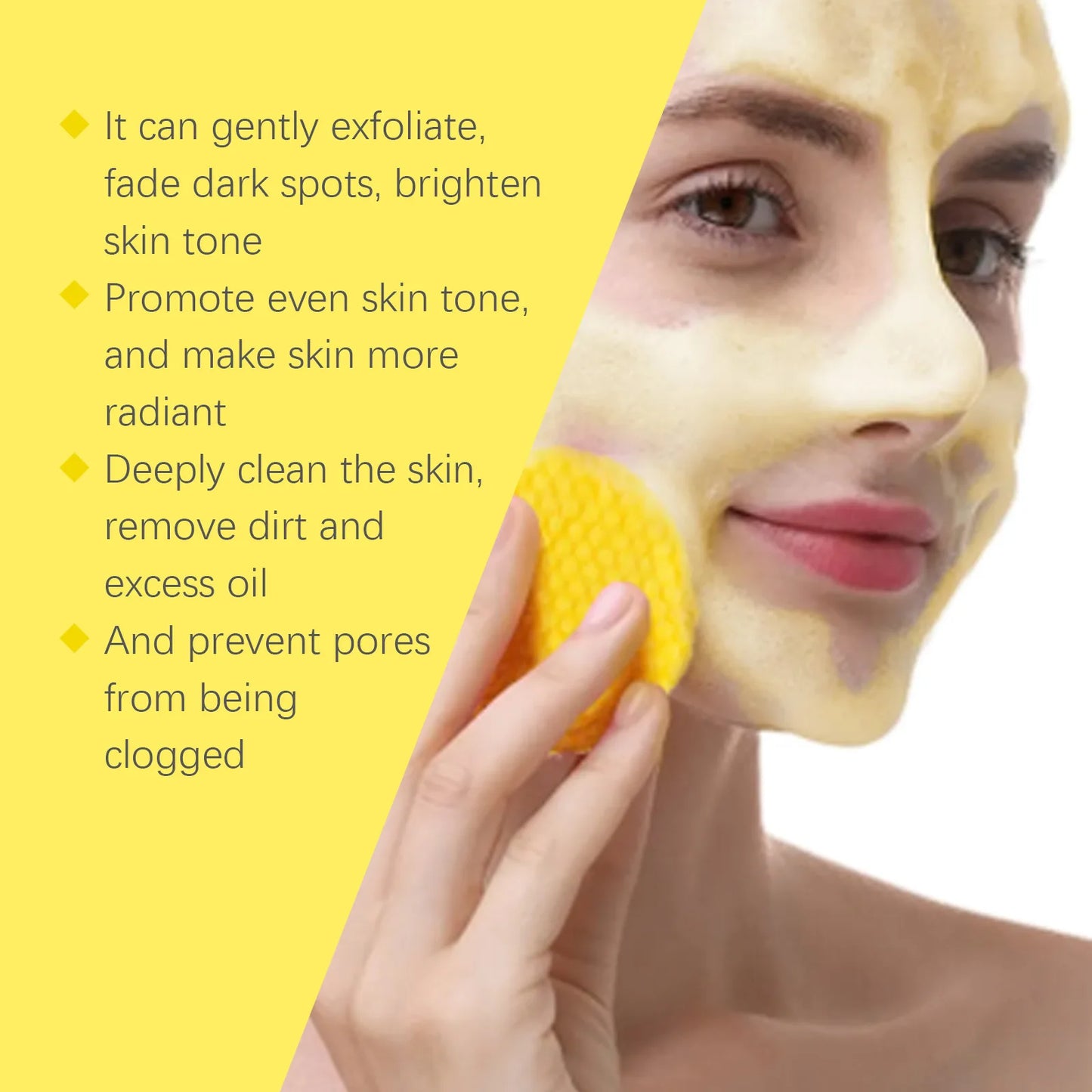 Turmeric Cleansing Pads Facial Exfoliating Makeup Removal Dead Skin Peeling Smooth Skin Shrink Pore Massage Face Washing Sponge